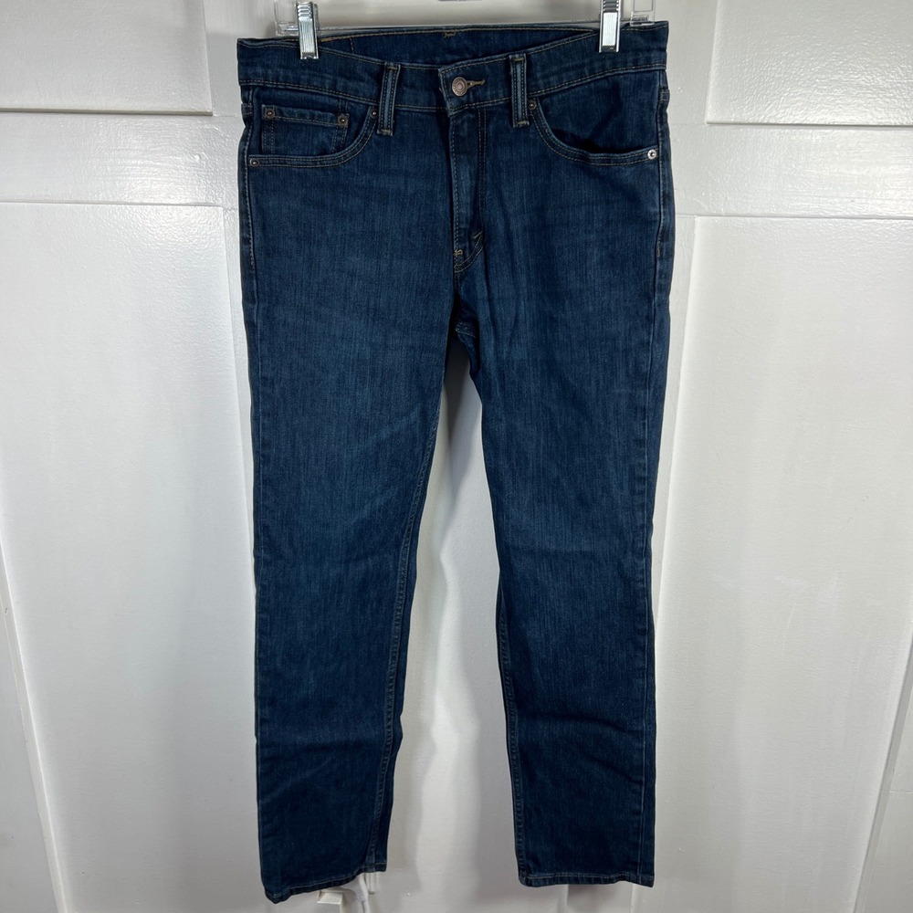 Levis 511 Slim Fit Dark Wash Denim Jeans Mens 32x32 Indigo Blue Pants